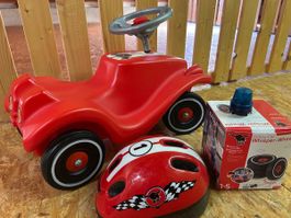 Bobby Car mit Zubehör (Helm, Flüsterreifen, Polizeilicht)