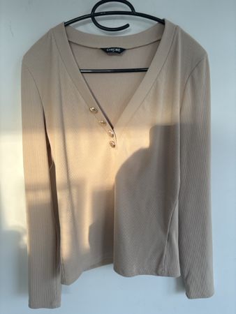 Pull beige CHICME - Taille XL - parfait pour le printemps