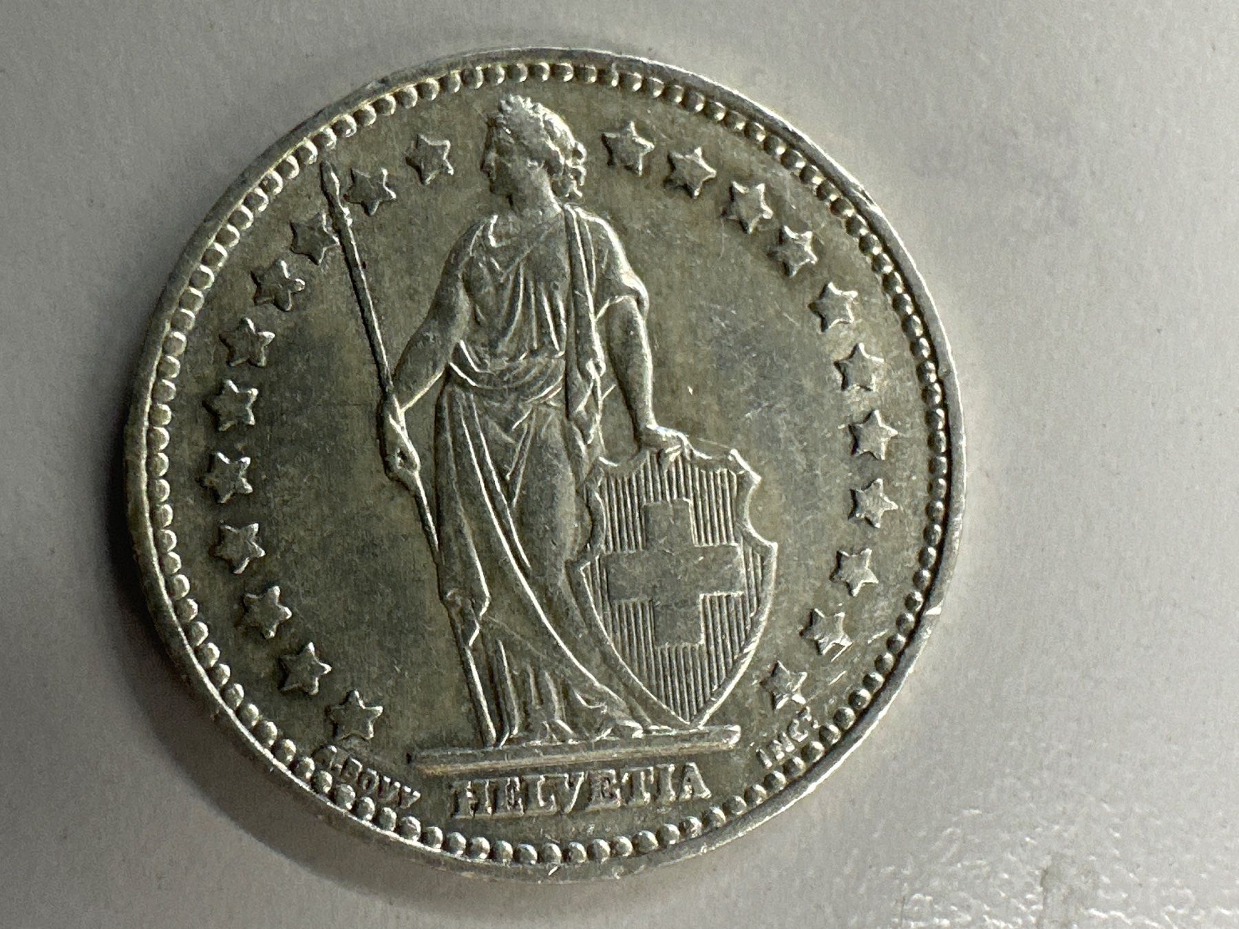 Tutti le monete: 1 Fr. Silber Schweiz 1955 ss – Usato da Herisau venduto da herau 1