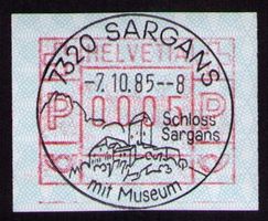 ATM 7_K-VO 7320 SARGANS 7.10.85_K 386a_Schloss !_ERSTTAG !