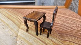 2 mobili in legno per casa delle bambole