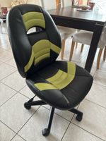Fauteuil de bureau noir et vert, occasion