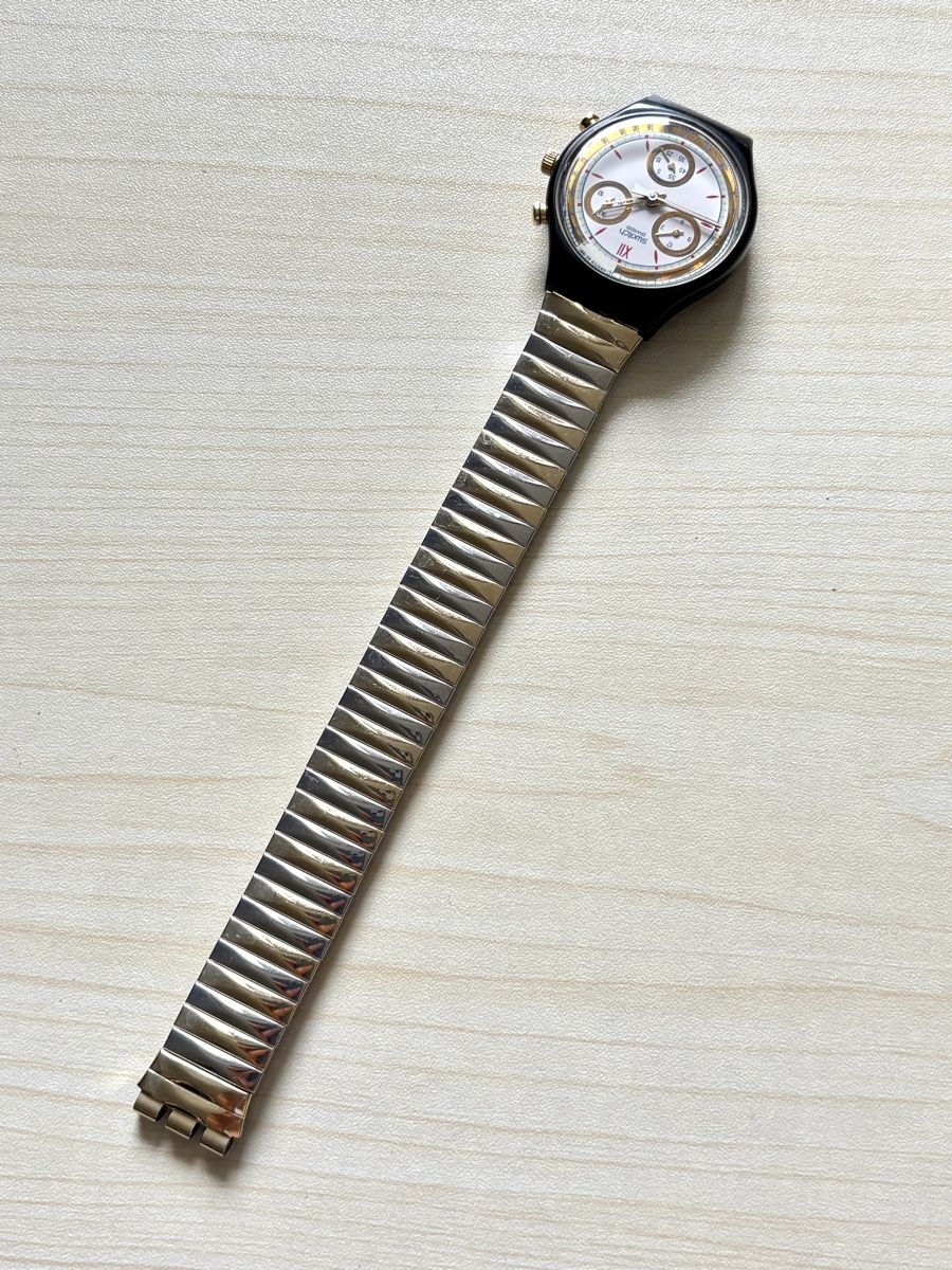 Swatch Orologi: Swatch Chronograph Uhr mit Metallband  – Usato da Grenchen venduto da chththl 9