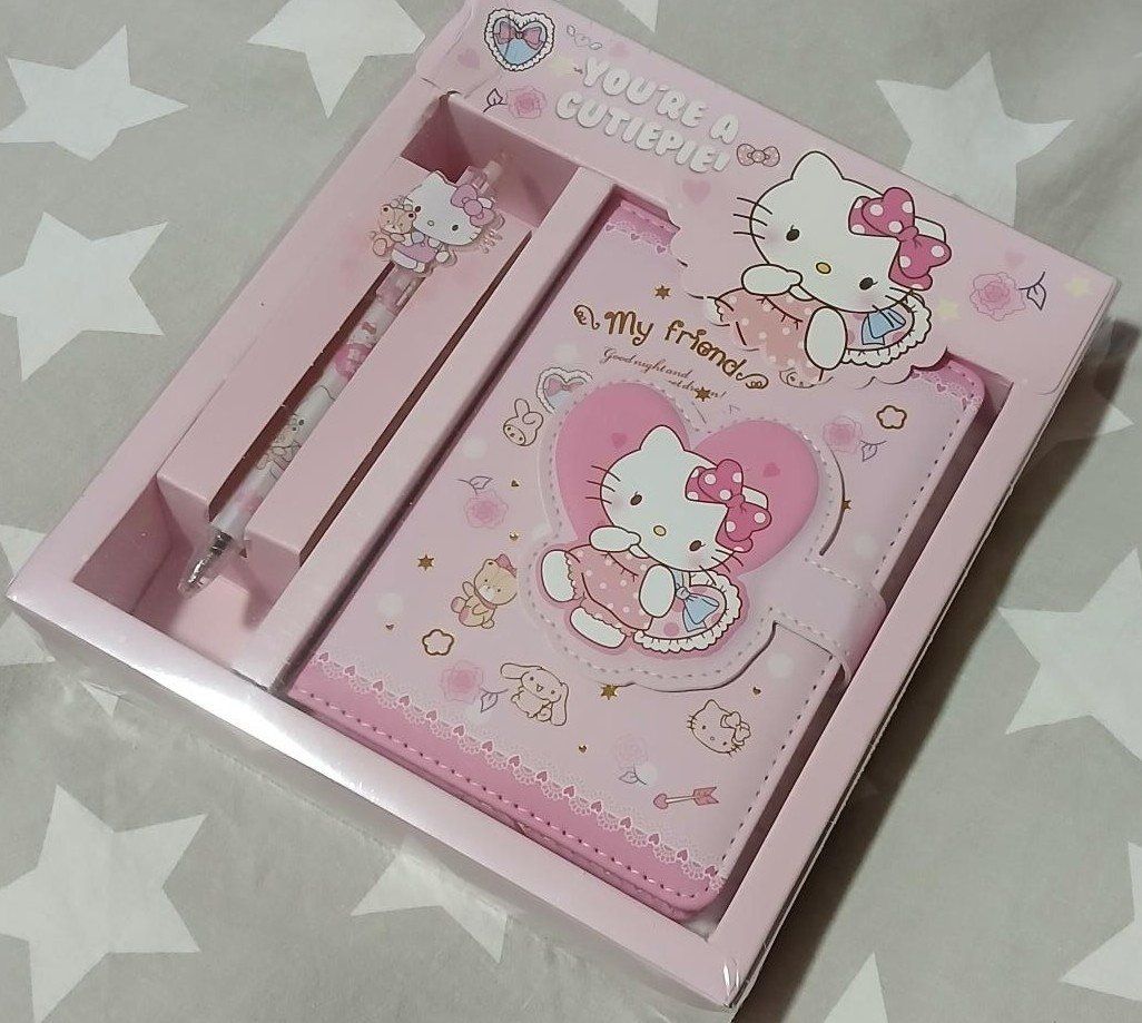 Hello Kitty Blocchi: Hello Kitty - Bloc-notes et stylo roses - Neuf – Nuovo e nell'imballaggio originale da Allens venduto da MADE.IN.ROCK.N.ROLL 2