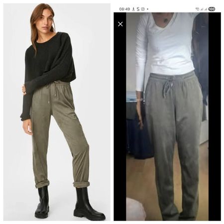 NEU/NEUF. C&A 34/S pantalon relax fit similicuir velours