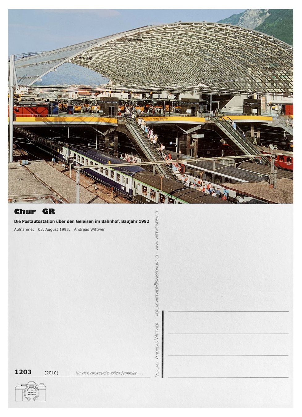 Cartoline postali: Chur Bahnhof Postauto Station Saurer Bahn SBB RhB SNCB – Nuovo (secondo la descrizione) da Bern venduto da AWiBe