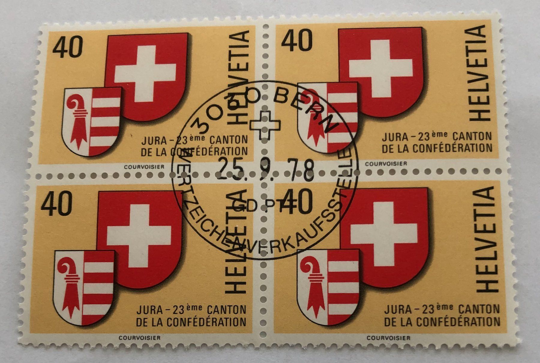 Tutti i francobolli: 4 er Block Nr.621 mit Vollstempel Bern – Usato da Aarau venduto da Billa007