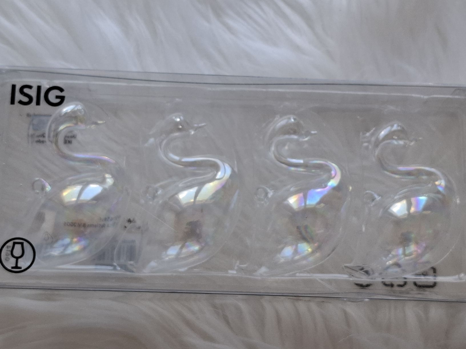 Tutte le decorazioni: 4 Schwäne saß Glas, Versand auch möglich – Nuovo e nell'imballaggio originale da Neuenhof venduto da summer_25