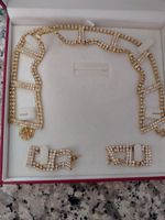 Schmuckset Kette und Ohrringe goldfarben gebraucht