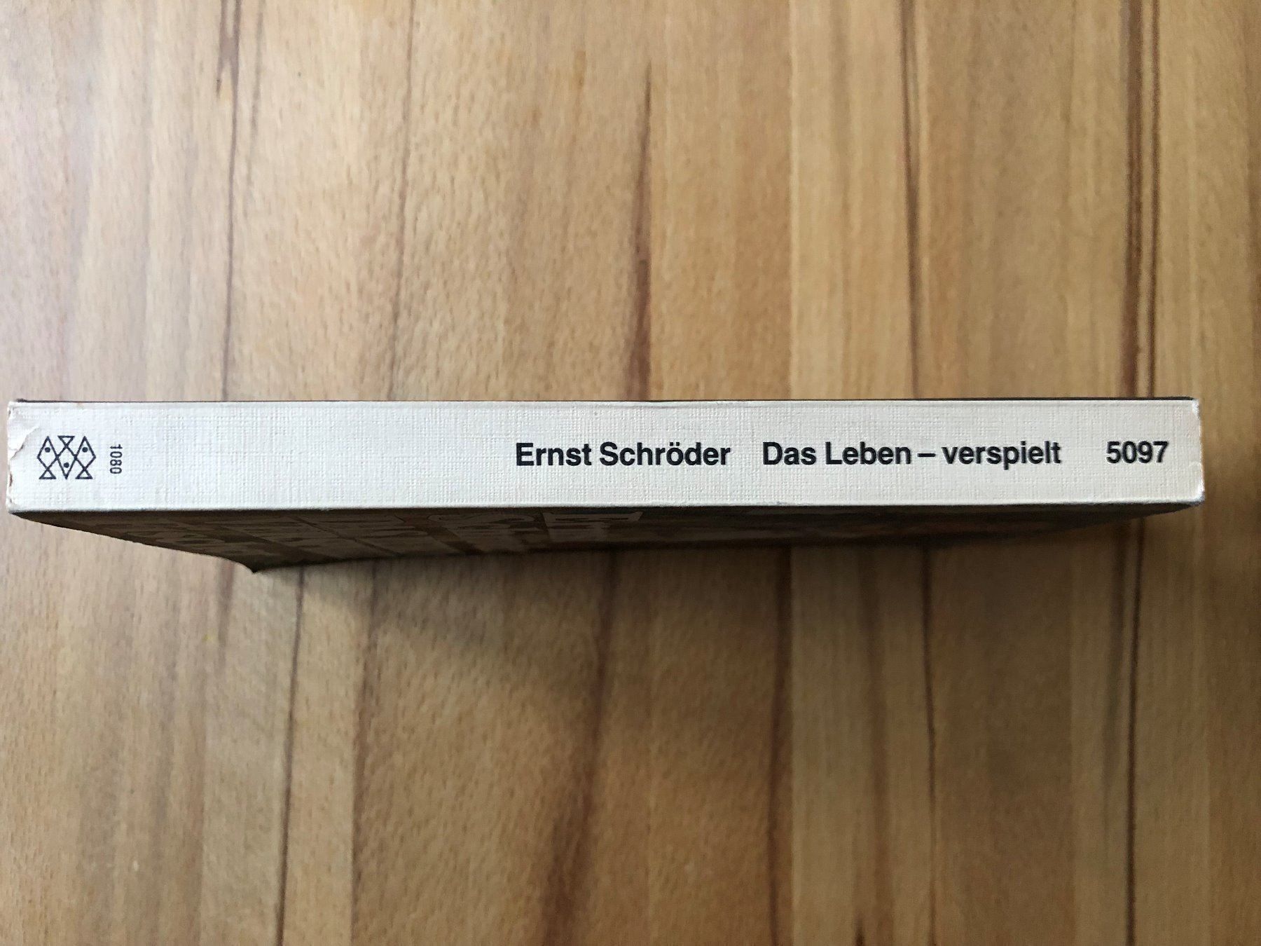 Libri: Ernst Schröder: Das Leben verspielt – Usato da Basel venduto da sebmac 1