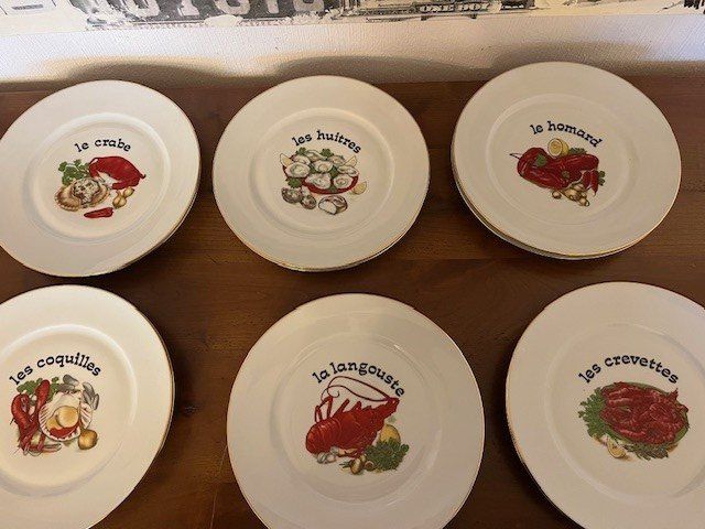Set di piatti: Service assiettes + plat pour les crustacés – Usato da Gland venduto da chr_h8qc