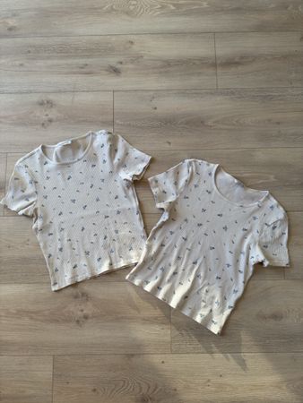 2 süsse Blümchen T-shirts von Only, M 