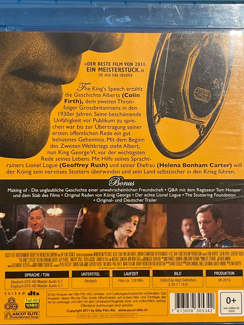 Tutti i DVDs: The King's Speech  (2010) – Usato da Waldenburg venduto da Gonzo8 1