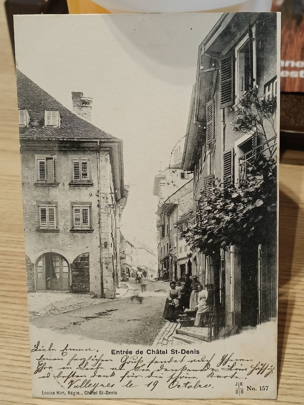 Cartoline postali: Alte PK / Entree de Chatel St Denis - Gelaufen 1904 – Usato da Brugg AG venduto da Ente015