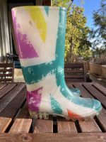Gummistiefel bunt gemustert 40 mit Union Jack gebraucht 