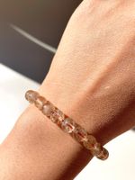 Natürlicher Citrin-Armband Edelstein Armband Ca.7mm