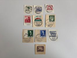 Satz Marken Deutsches Reich Sonderstempel