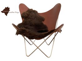 Lammfell Teppich Brown