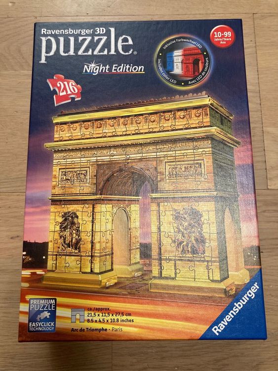 Puzzle 3D Night Edition Arc de Triomphe