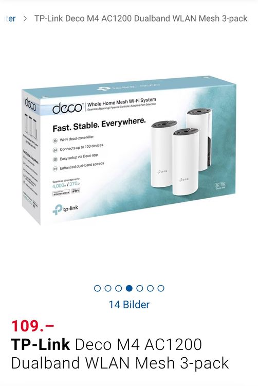 TP-Link Deco M4 AC1200 Dualband WLAN Mesh 3-pack (Gebraucht) in Basel ...