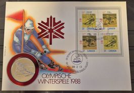 Numisbrief Olympische Winterspiele 1988 mit Silber ab 1 Fr.