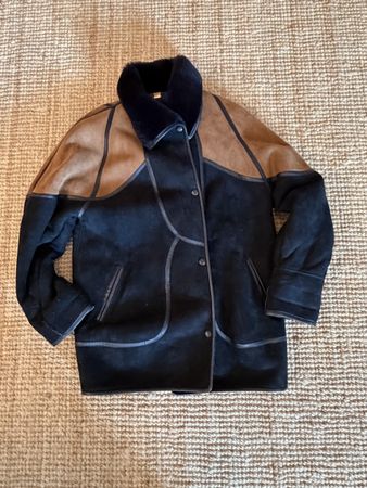 Lammfelljacke Wyssbrod Zürich braun/schwarz Grösse 38