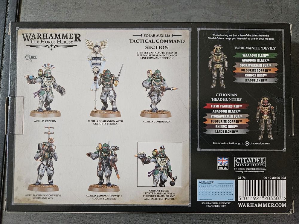 Warhammer 40K The Horus Heresy Tactical Command Section (Neu und ...