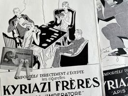 Kyriazi Cigarettes - 2 alte Werbungen/ Publicités 1928