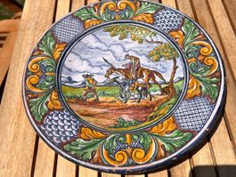 Vintage Spanish Don Quixote ceramic wall plate
