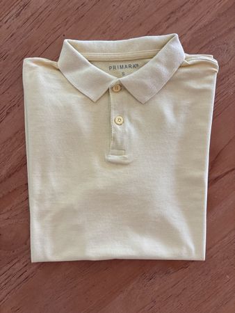 Primark Polo Shirt - Men's, Size S, Light Yellow
