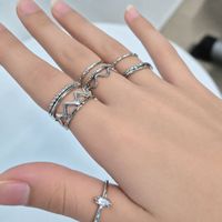 Ring Set silberfarben verschiedene Designs