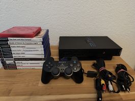 Console Playstation 2 FAT (PS2) avec  jeux, parfait état!