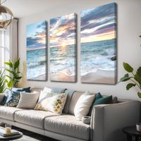 XXL Wandbild 120x80 cm auf Holzrahmen neu - Ozean