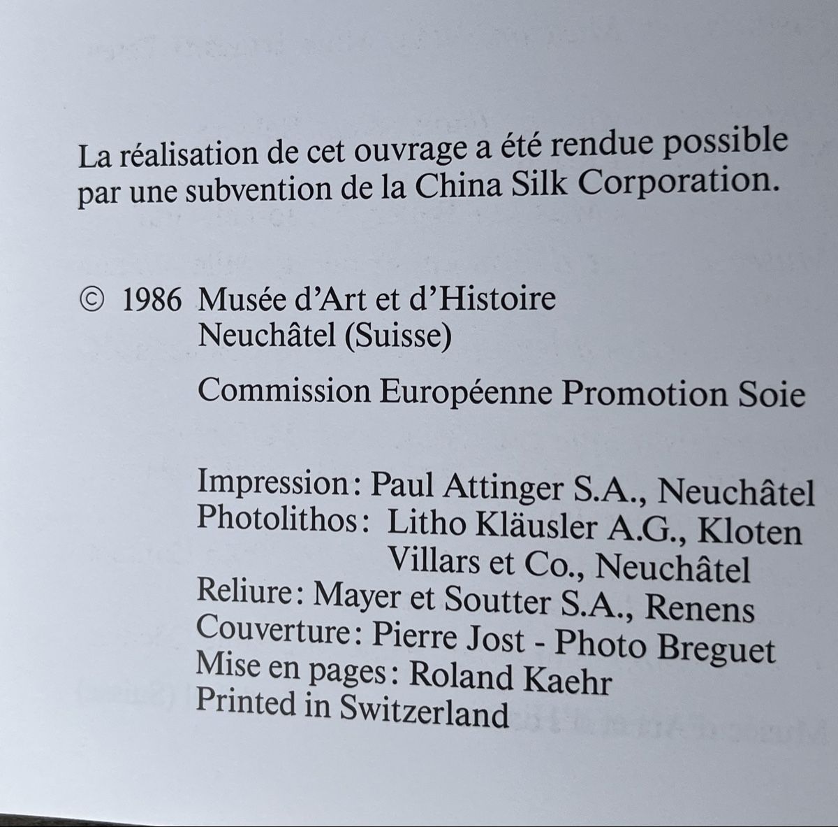 Libri: La Soie - livre suisse – Usato da Euseigne venduto da so.ART 7