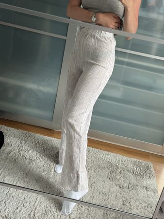 Zara Beige Summer Trousers, Size XS, Great Condition!