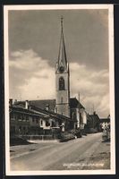 AK Pfäffikon, Kehrstrasse mit Kirche