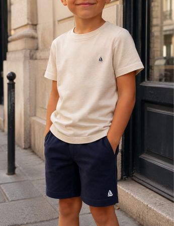 SHORT BLEU MARINE POUR ENFANT