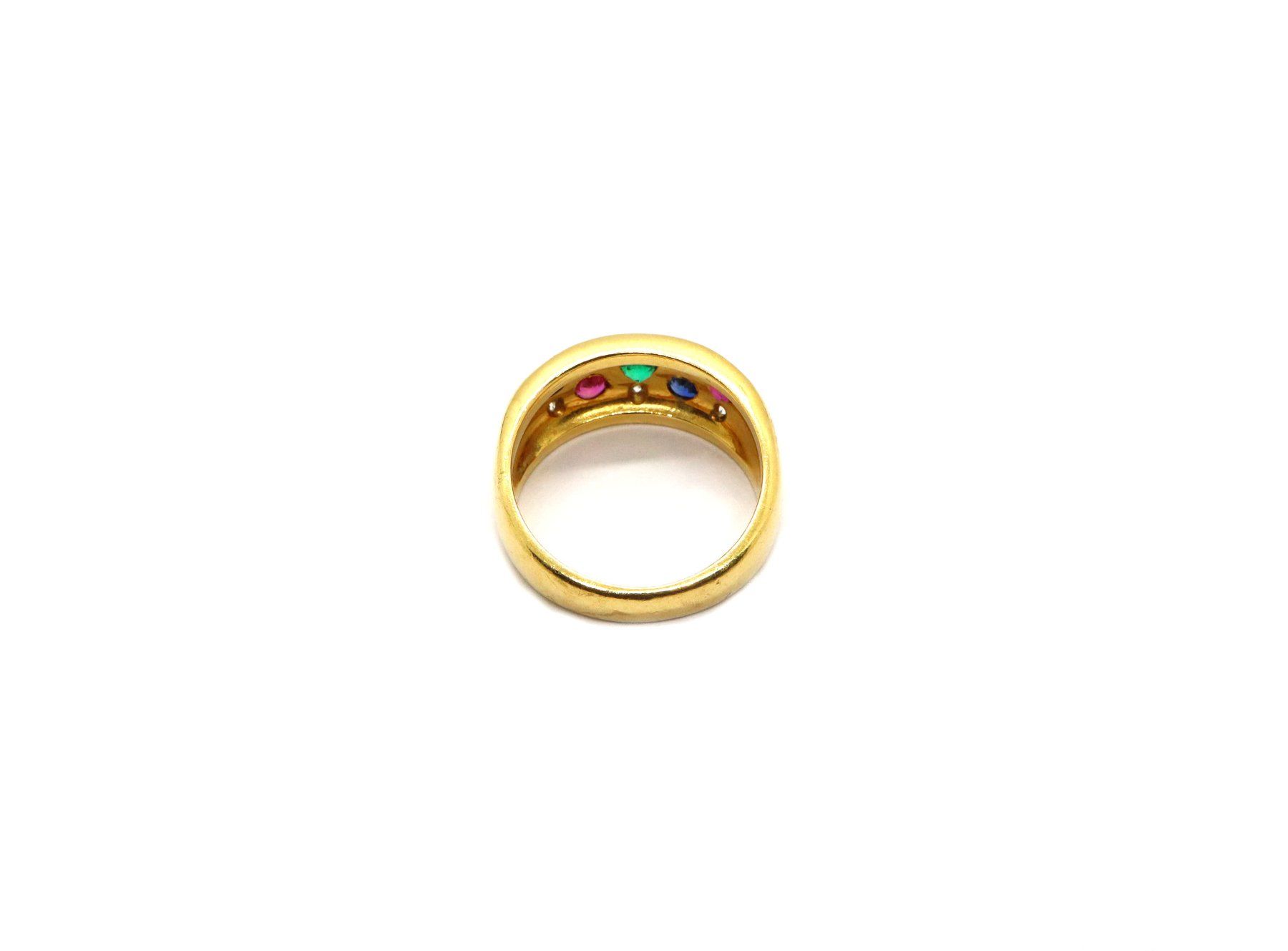 Ringe: Goldring 18K mit Edelsteinen (Grösse 55) – Gebraucht aus Dürnten von schmucklicher 3