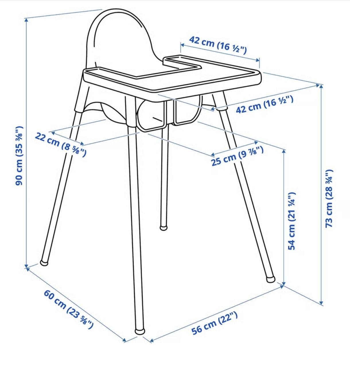 Seggioloni: Kinderhochstuhl mit Tablett weiss – Usato da Niederuzwil venduto da TaurexTools 1