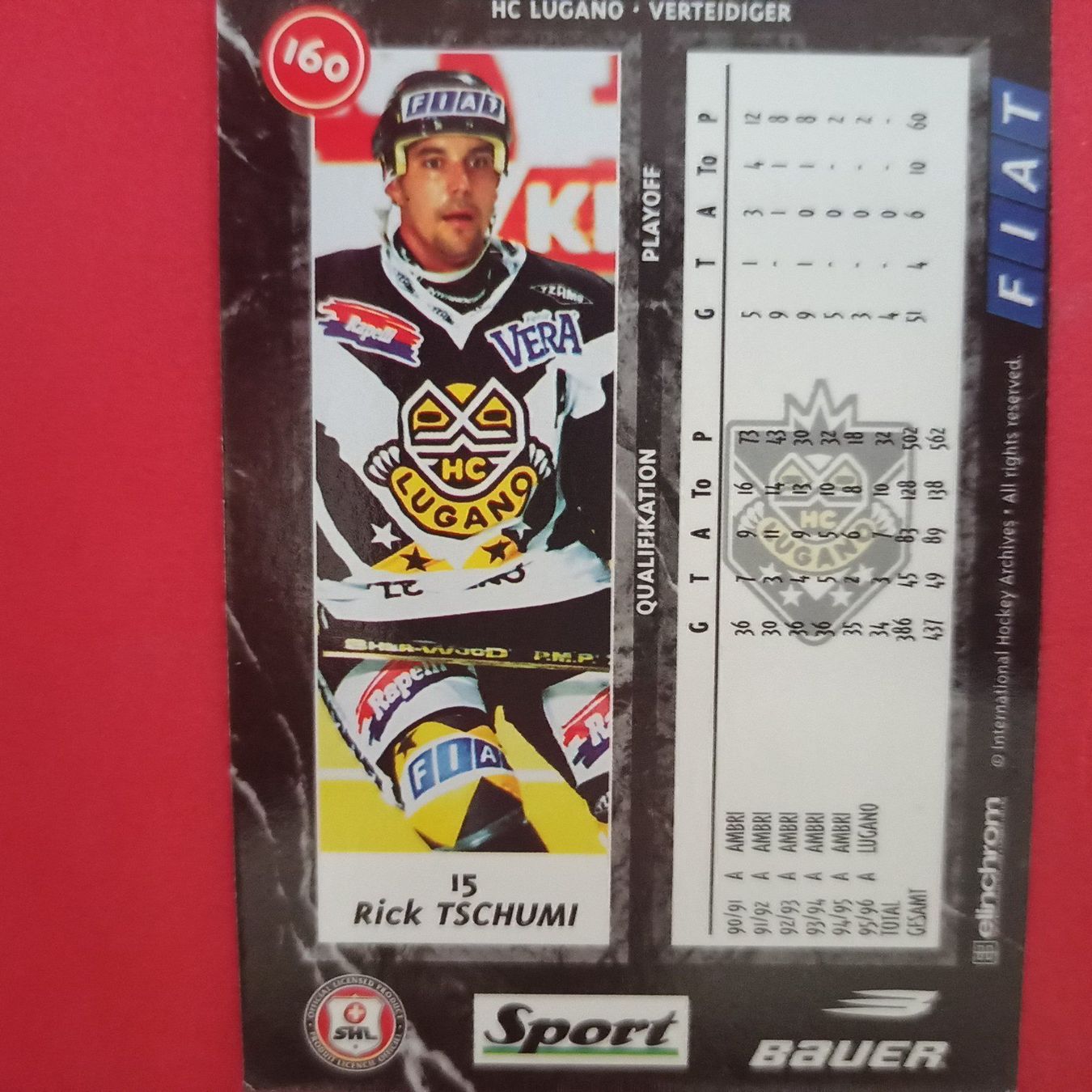 Carte collezionabili: Rick Tschumi - HC LUGANO - 1996/97 – Usato da Dübendorf venduto da kb86_MOVIE 1