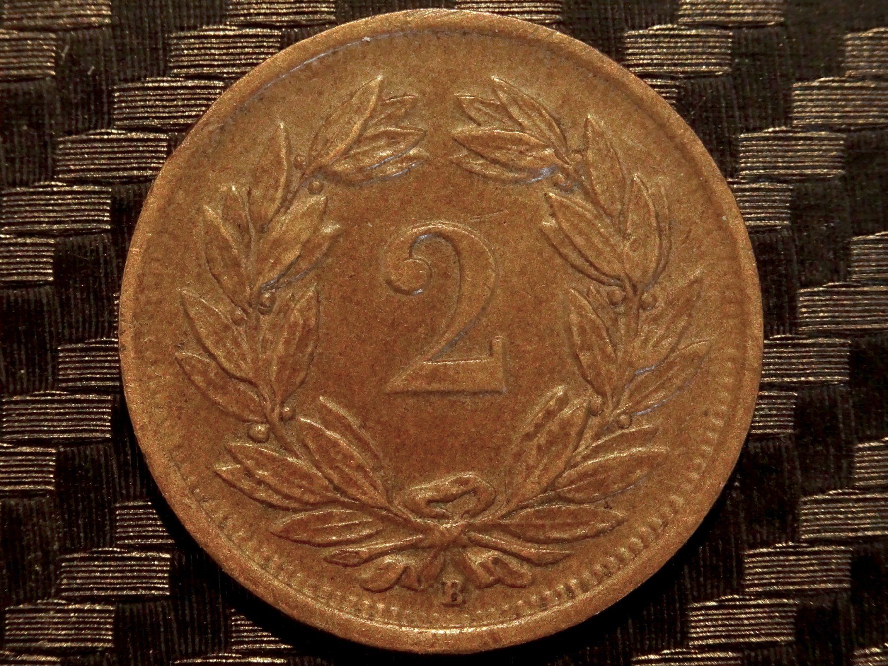 Tutti le monete: 1941 - 2 cts. 3.14 Mio. 3.05gr!!! – Usato da Courgenay venduto da ZubR237 1