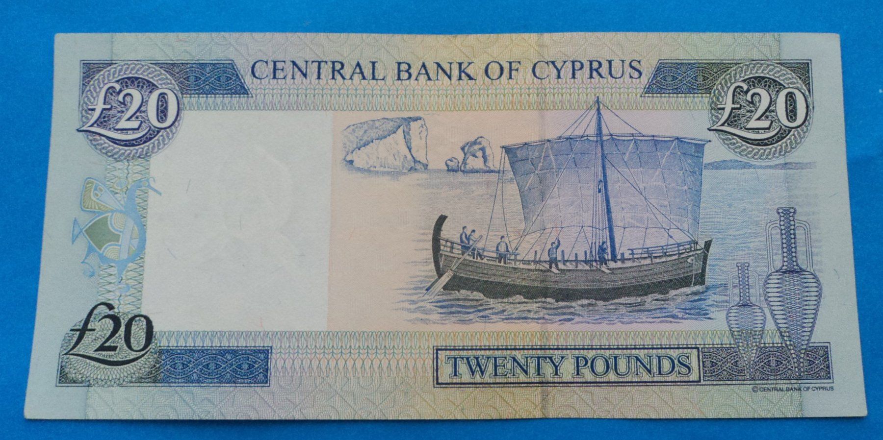 Banknoten: Zypern: 20 Pfund 1997, VZ. – Gebraucht aus Basel von maripas17 1