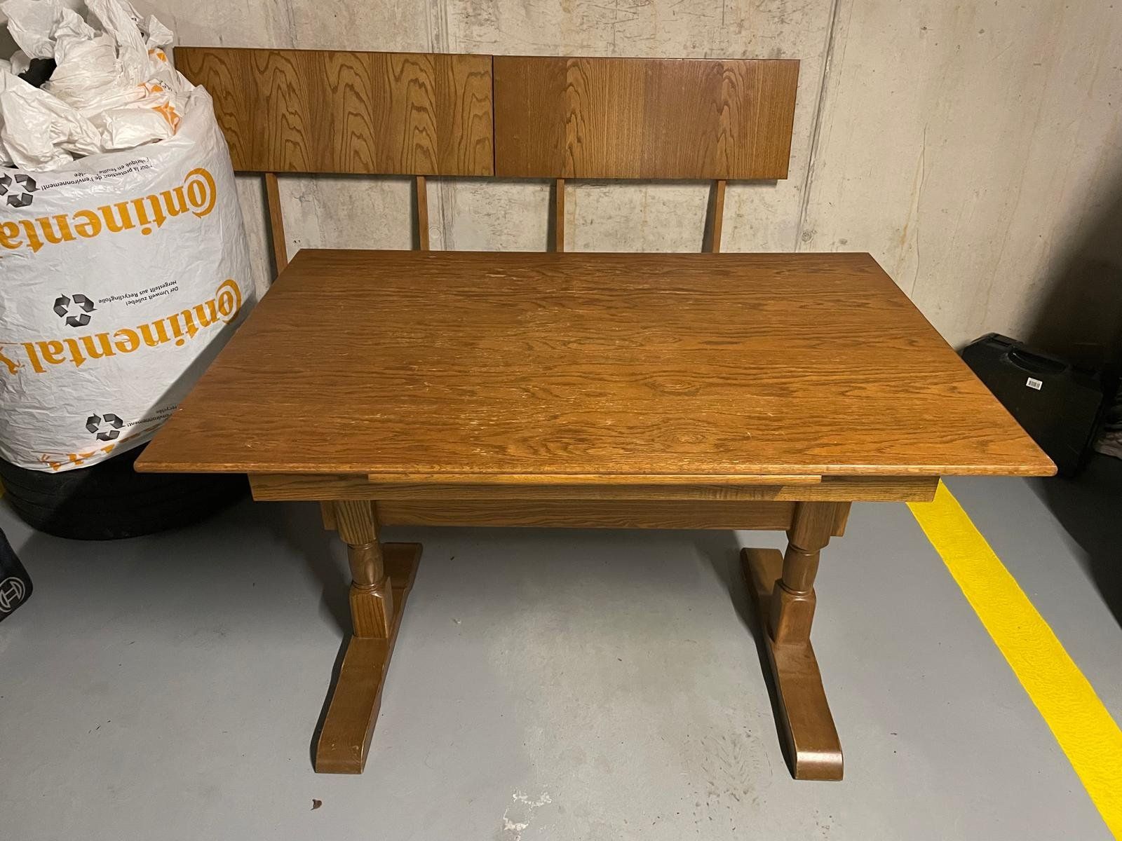 Tavoli: Table en bois massif avec rallonge, style rustique. – Usato da Pully venduto da jul_5sqm