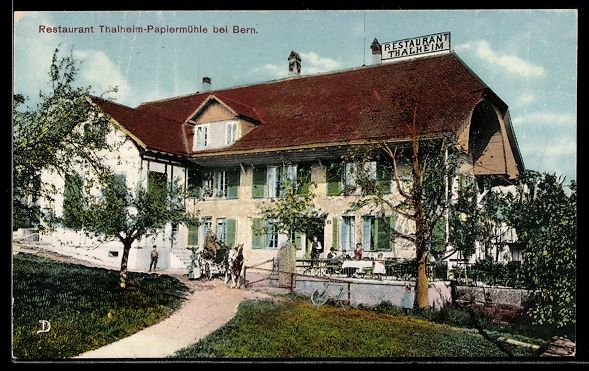 Cartoline postali: AK Bern, Restaurant Thalheim-Papiermühle – Usato da Berlin venduto da bartko-reher