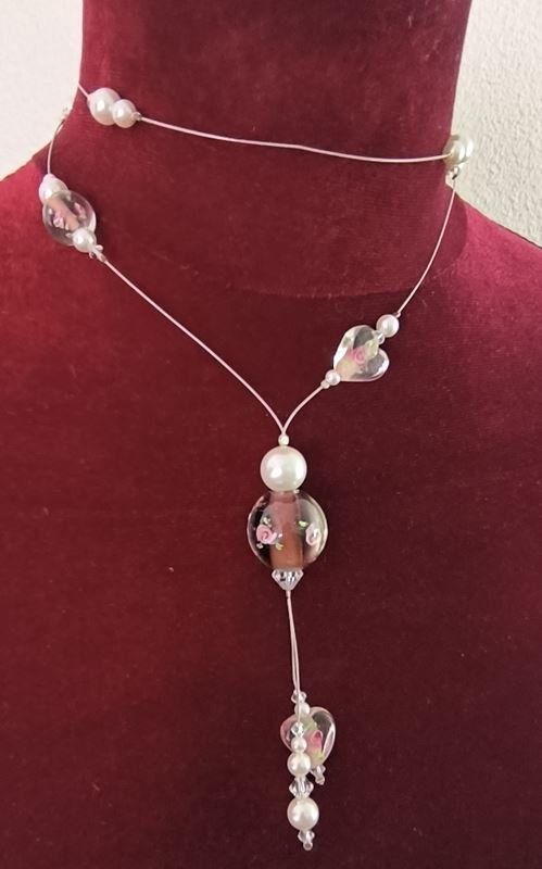 Catenine: Glasperle Halskette Rose – Usato da Rüti ZH venduto da Restwert_Rueti_ZH 5