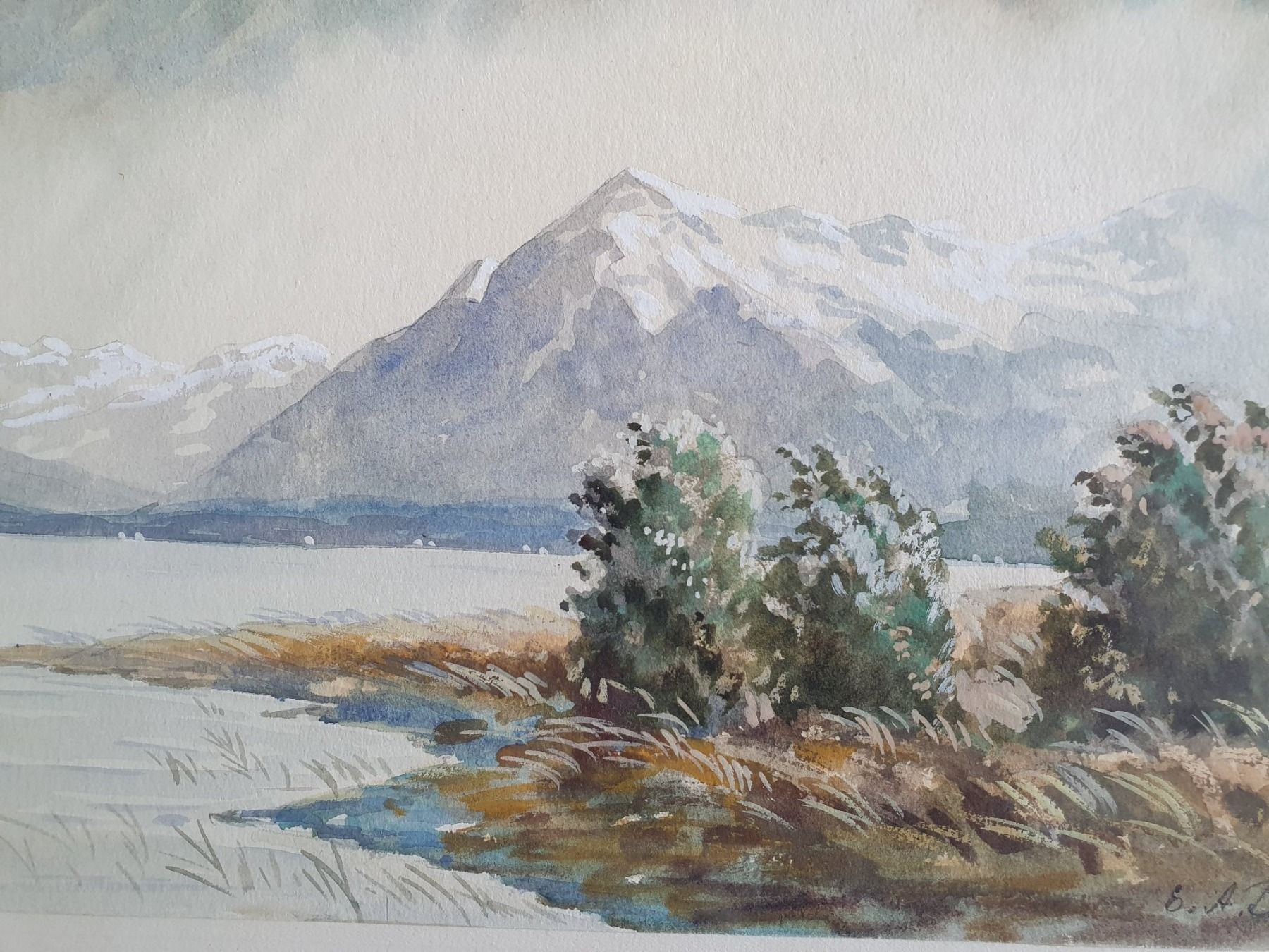 Dipinti: am Thunersee, E. A. Bernauer von 1945 – Usato da Häutligen venduto da Rubin9368 2