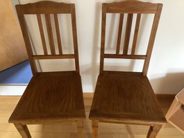 2 Stühle Holz braun gebraucht