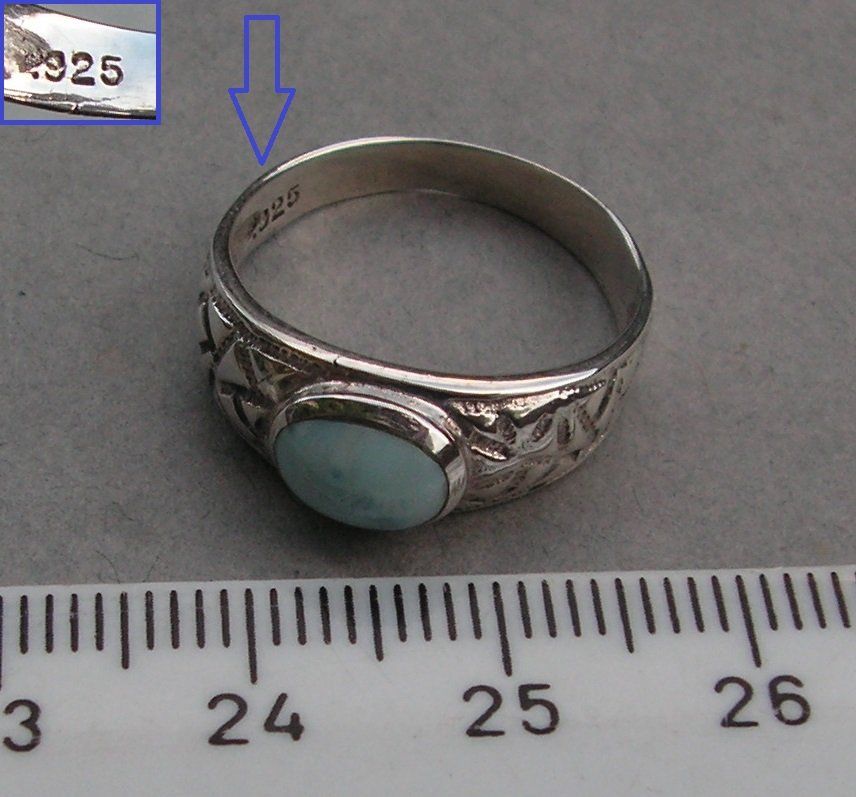 Anelli: ♥ RING / LARIMAR - ATLANTIS STEIN / GROSSE 55  ♥ – Nuovo (secondo la descrizione) da Derendingen venduto da Editka 8