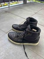 Motorrad Sneaker high schwarz Leder gebraucht