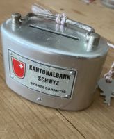 KÄSSELI MIT SCHLÜSSEL !! KANTONALBANK SCHWYZ ALUMINIUM